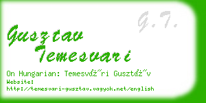 gusztav temesvari business card